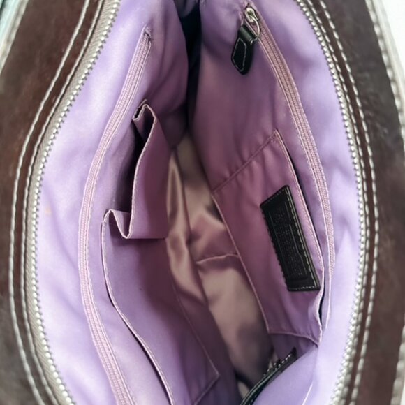 Coach Brown Leather Signature Shoulder Bag - Picture 6 of 8